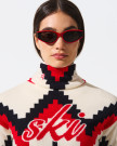 nahlad Dámský svetr Perfect Moment chevron roll neck sweater