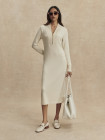 nahlad Dámské šaty Varley Bree Half Zip Midi Dress