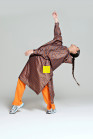 nahlad Dámská pláštěnka Rainkiss Breton Brown Blue - Rain poncho