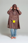 nahlad Dámská pláštěnka Rainkiss Breton Brown Blue - Rain poncho