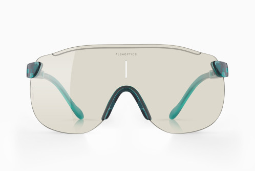 Unisex sportovní brýle Alba Optics STRATOS SEA GLOSSY VZUM F-LENS RKT