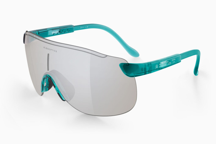 detail Unisex sportovní brýle Alba Optics STRATOS SEA GLOSSY VZUM F-LENS RKT