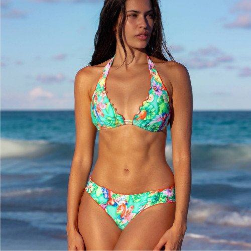 Dámské plavky Luli Fama WAVY TRIANGLE HALTER TOP