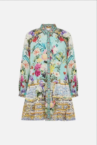 Dámské ŠATY Camilla LONG SLEEVE TIERED SHORT DRESS