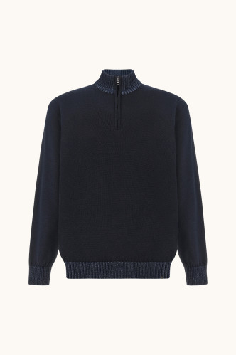 Pánský svetr PAUL & SHARK MEN'S KNITTED WOOL ZIPPED SWEATER