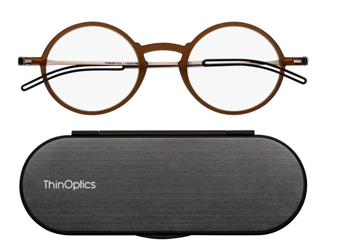 detail ThinOptics Brýle Manhattan + pouzdro Milano