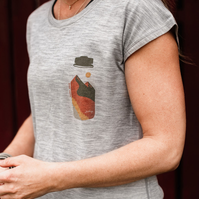 detail Dámské tričko Lundhags Fulu Merino Bottle T-Shirt W