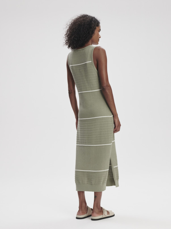 detail Dámské šaty Varley Scott Scoop Neck Midi Dress