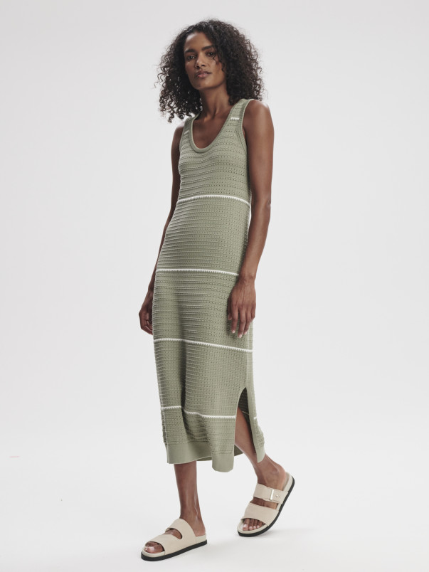 detail Dámské šaty Varley Scott Scoop Neck Midi Dress