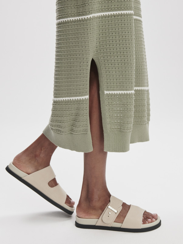 detail Dámské šaty Varley Scott Scoop Neck Midi Dress