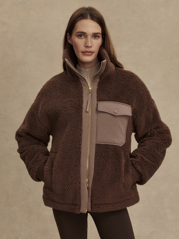 detail Dámská bunda Varley Lowell Sherpa Jacket