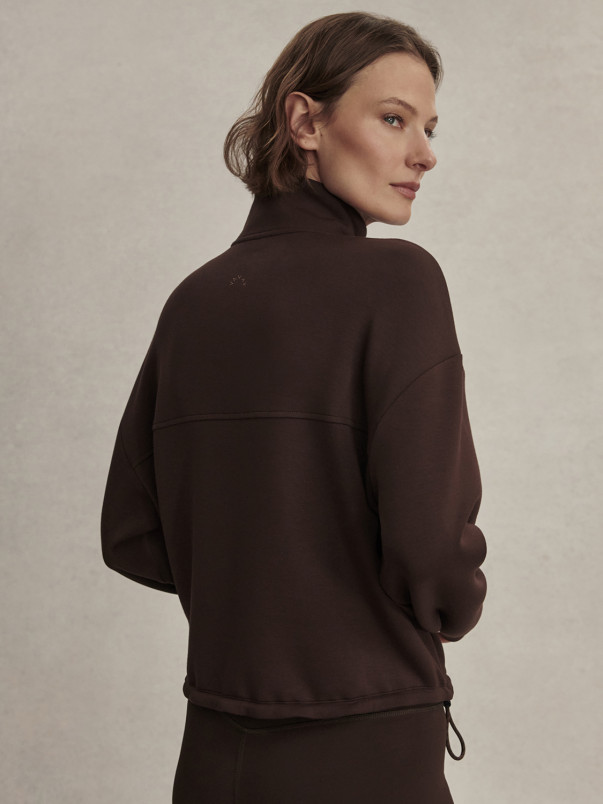 detail Dámský svetr Varley Sian Cropped Half Zip Sweat