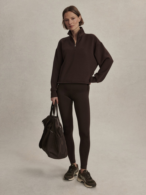 detail Dámský svetr Varley Sian Cropped Half Zip Sweat