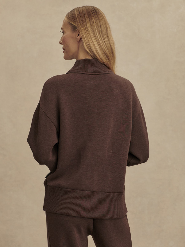 detail Dámský svetr Varley Sally Half Zip Sweat