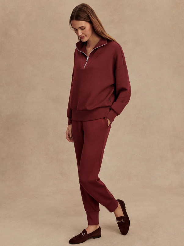 detail Dámský svetr Varley Hawley Half Zip Sweat