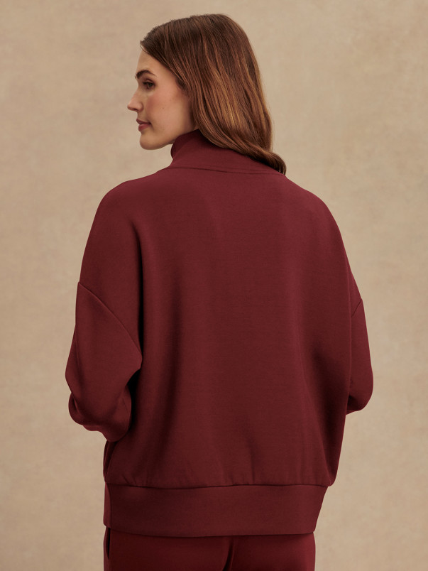 detail Dámský svetr Varley Hawley Half Zip Sweat