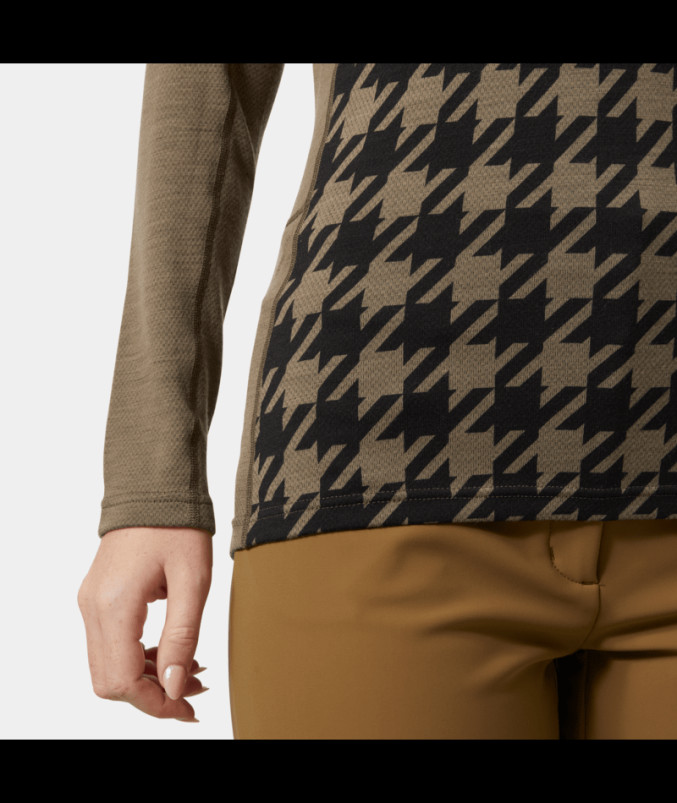 detail Dámské tričko Helly Hansen W LIFA MERINO MIDW GRA CREW