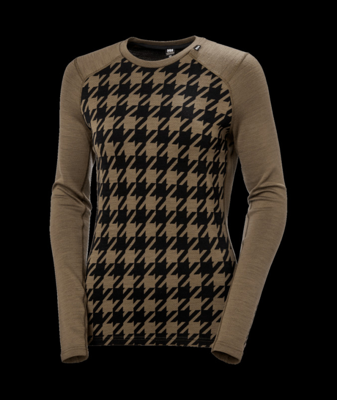 detail Dámské tričko Helly Hansen W LIFA MERINO MIDW GRA CREW