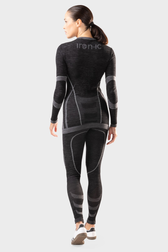 detail Dámské termoprádlo Iron-ic Dámské 70% Merino dlouhé legíny