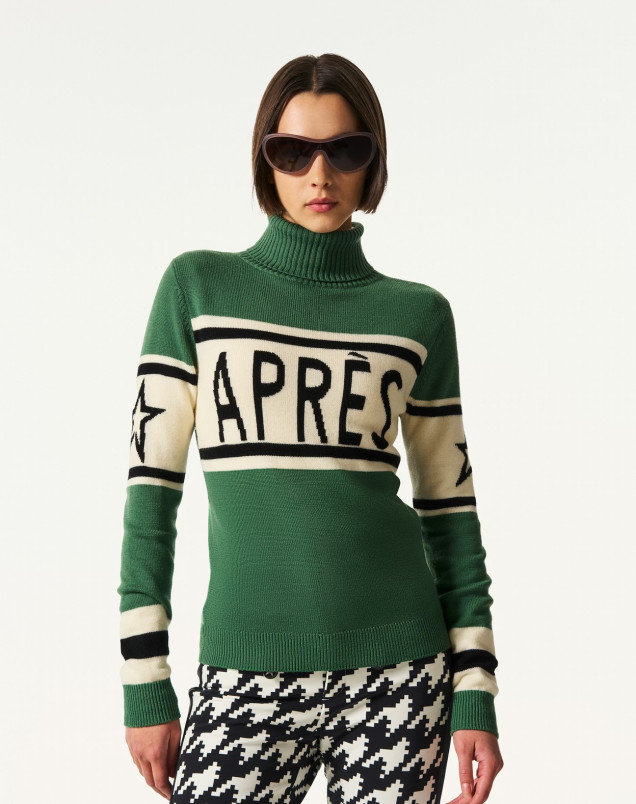 detail Dámský svetr Perfect Moment schild sweater 'apres'