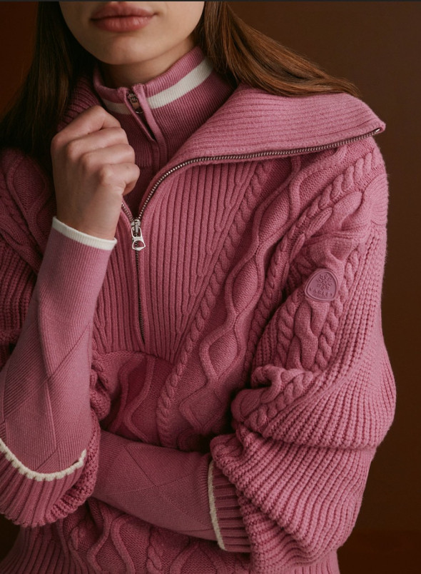 detail Dámská mikina Varley Didi Relaxed Cable Half Zip