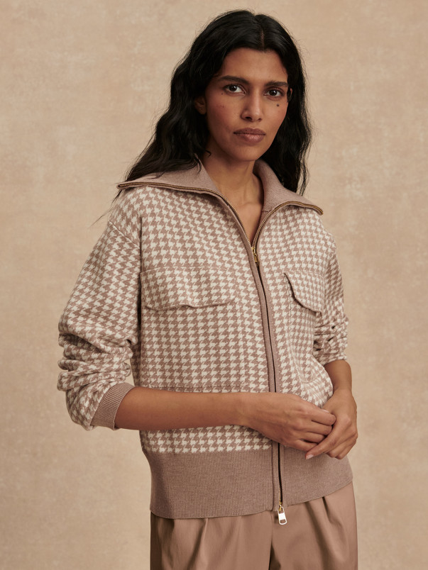 detail Dámská bunda Varley Ablett Jacquard Knit Jacket