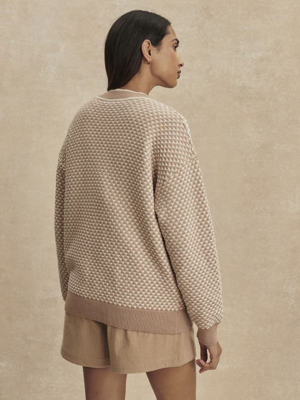 detail Dámský svetr Varley Tarran Stitch Knit Cardigan