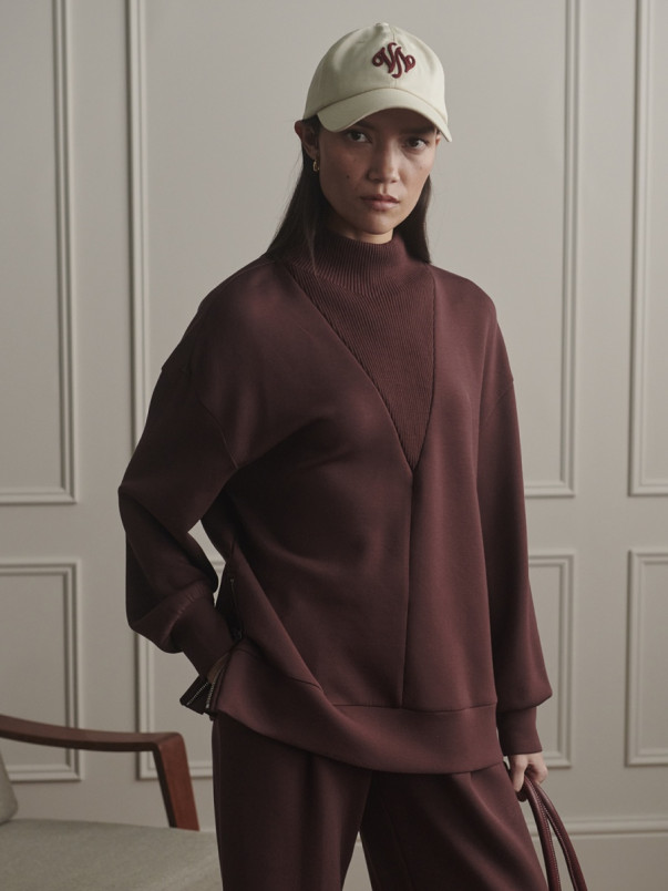 detail Dámská mikina Varley Novi Longline Mock Neck Sweat