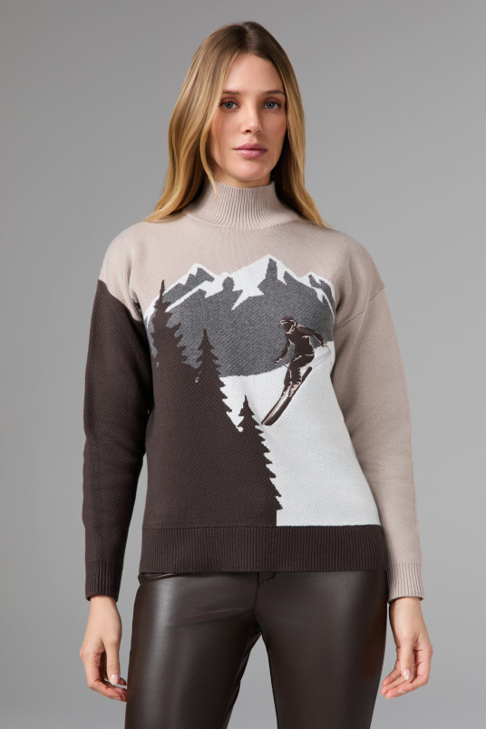detail Dámský svetr Alp N Rock Portia Mock Neck Sweater