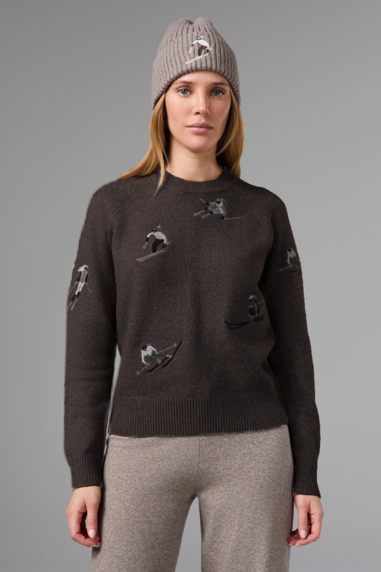 detail Dámský svetr Alp N Rock Talia Embroidered Skier Sweater