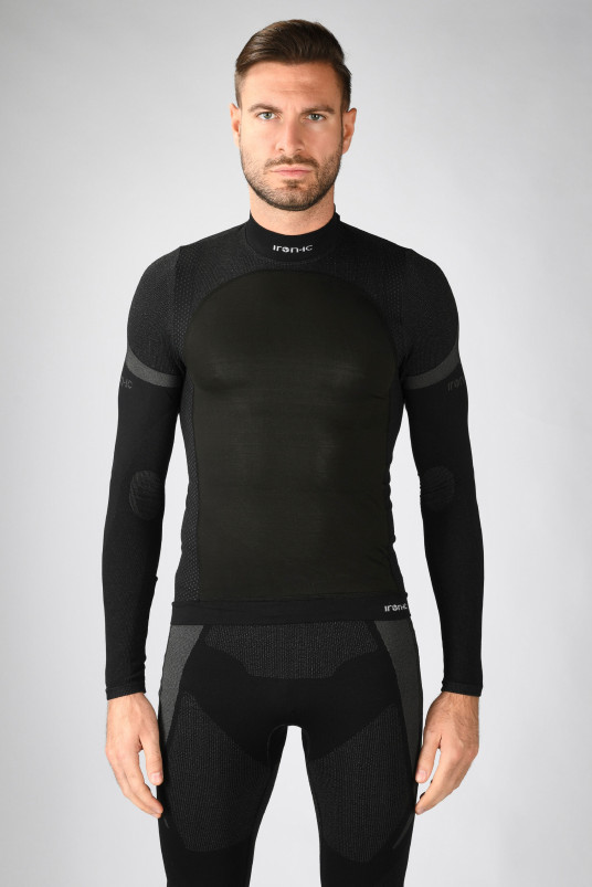 detail Pánské termoprádlo Iron-ic Větruodolné pánské triko pro zimní sporty