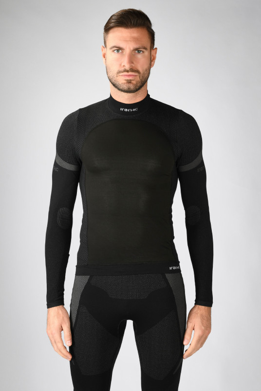 detail Pánské termoprádlo Iron-ic Větruodolné pánské triko pro zimní sporty