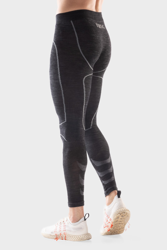detail Pánské termoprádlo Iron-ic Pánské 70% Merino dlouhé legíny