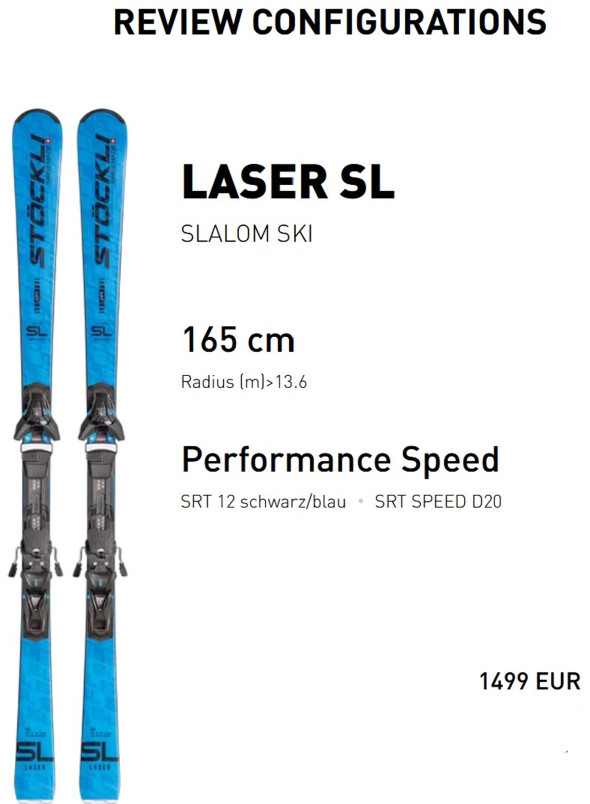 detail Unisex SJEZDOVÉ LYŽE Stöckli SET: Stöckli Laser SL, SRT Speed D20, SRT 12