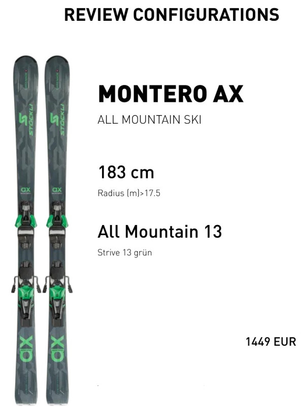 detail Stöckli SET: Stöckli MONTERO AX, STRIVE 13D