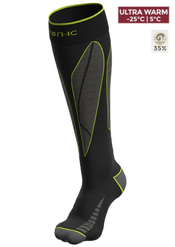 detail Iron-ic Lyžařské podkolenky ULTRA WARM s merino vlnou