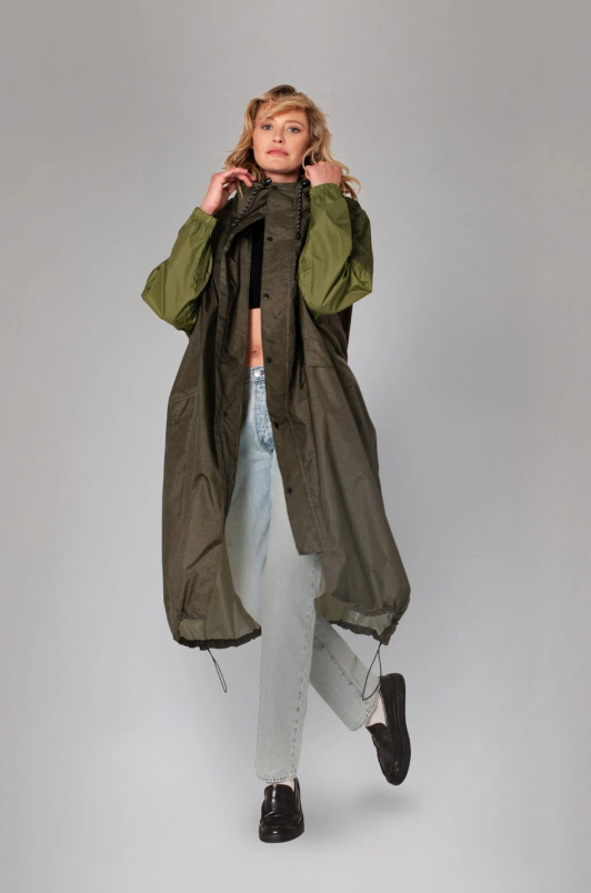 detail Rainkiss Herringbone - Rain Coat